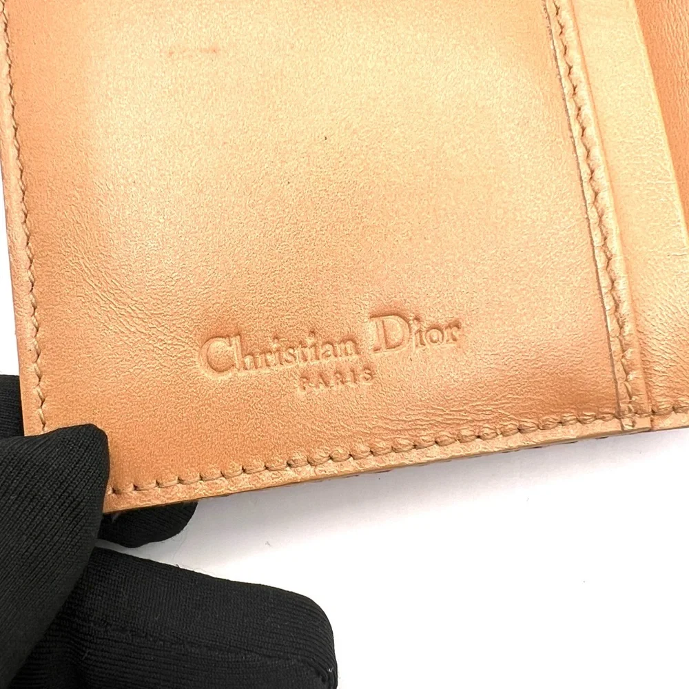 Authentic Christian Dior Brown Trotter Leather Pocket Long Wallet EUC